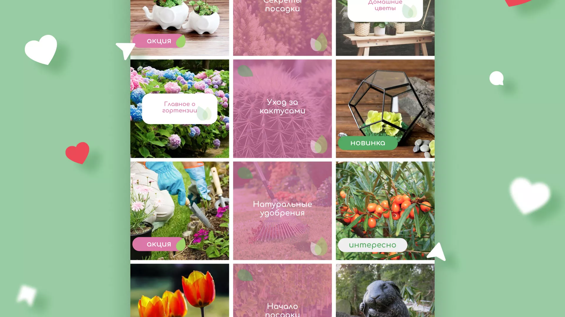 Разработка оформления профиля Instagram для магазина «Floraint» в Иваново
