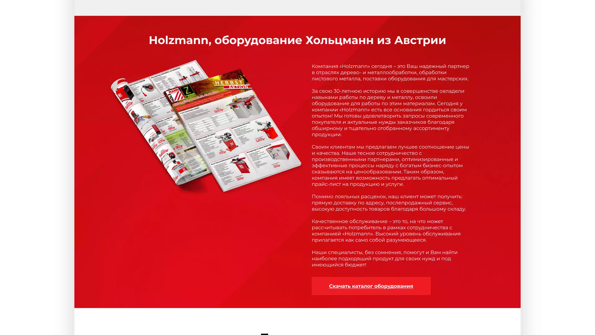 Создание сайта компании «HOLZMANN Maschinen GmbH» в Иваново