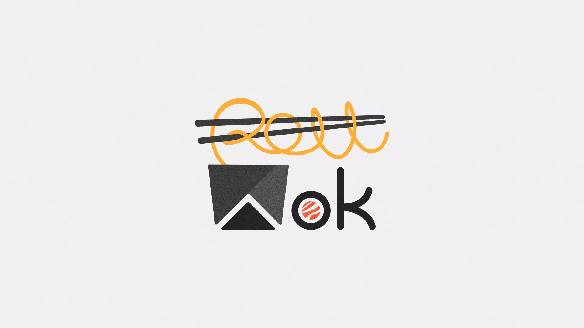 Разработка логотипа суши-бара «Roll Wok Club» в Иваново